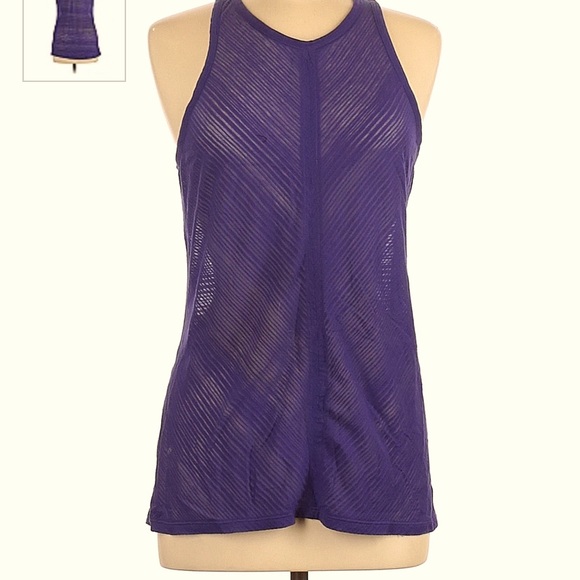 Athleta Tops - Athleta Transparent Crew Neck Tank Size XS